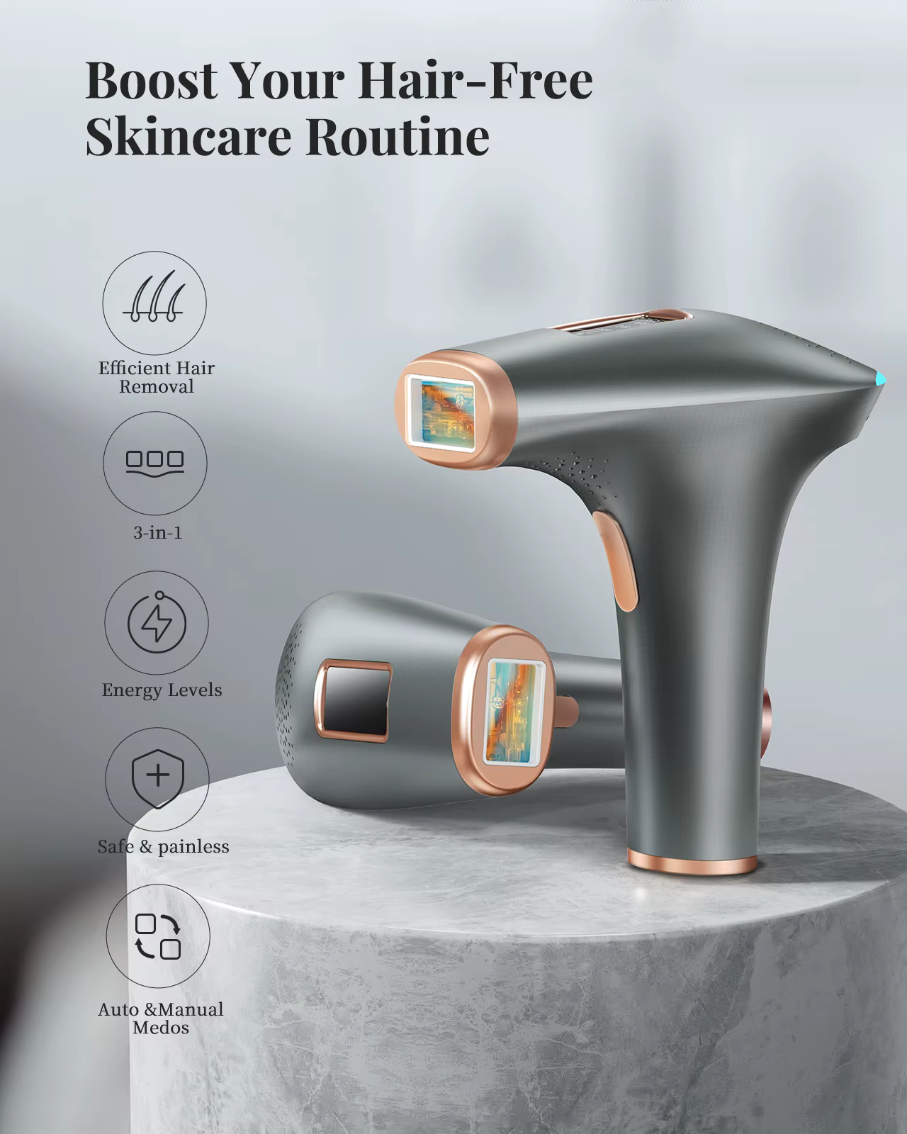 Épilateur permanent indolore de dispositifs d'épilation de laser Pro IPL avec HR/SC/RA