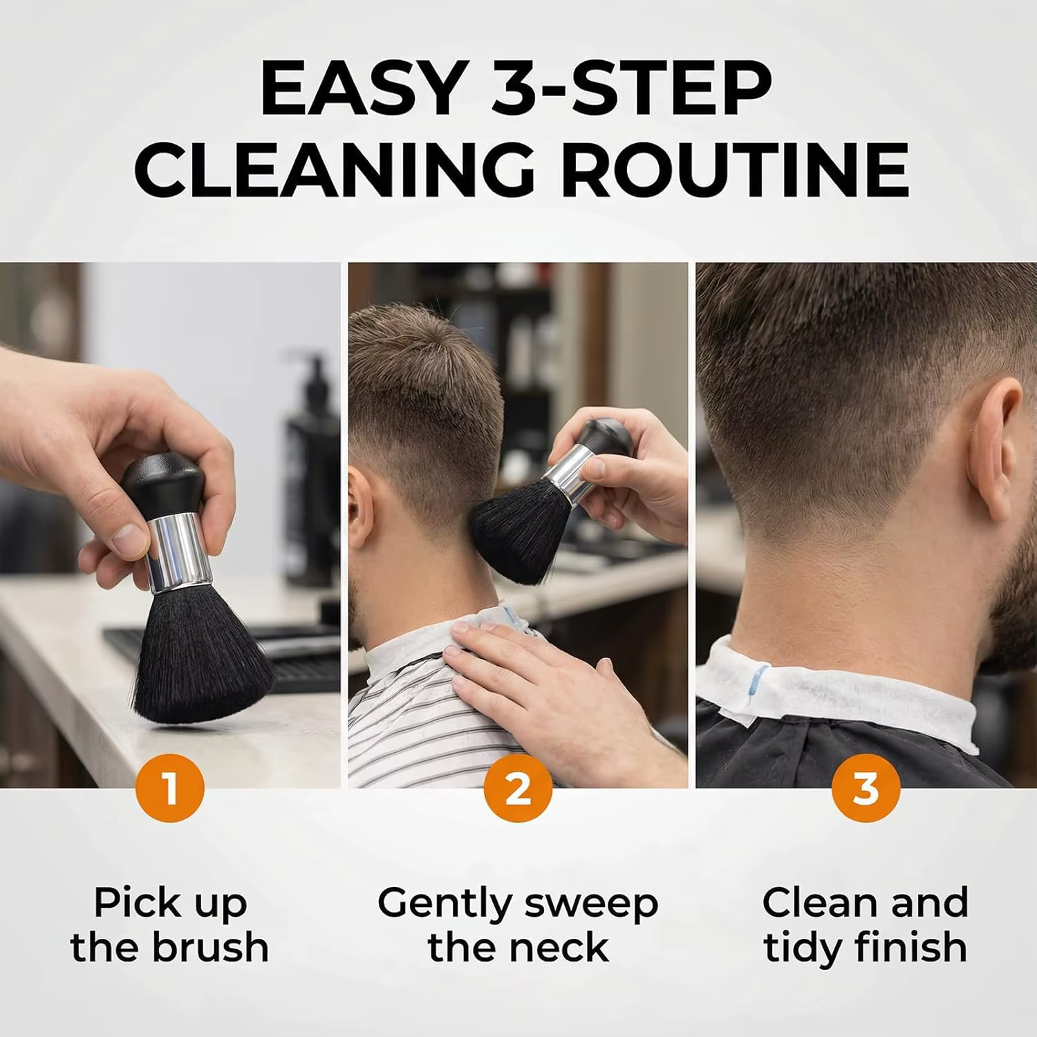 Ensemble de vaporisateur de cou et de brosses pour barbier - Brosse professionnelle à poils doux pour la coupe de