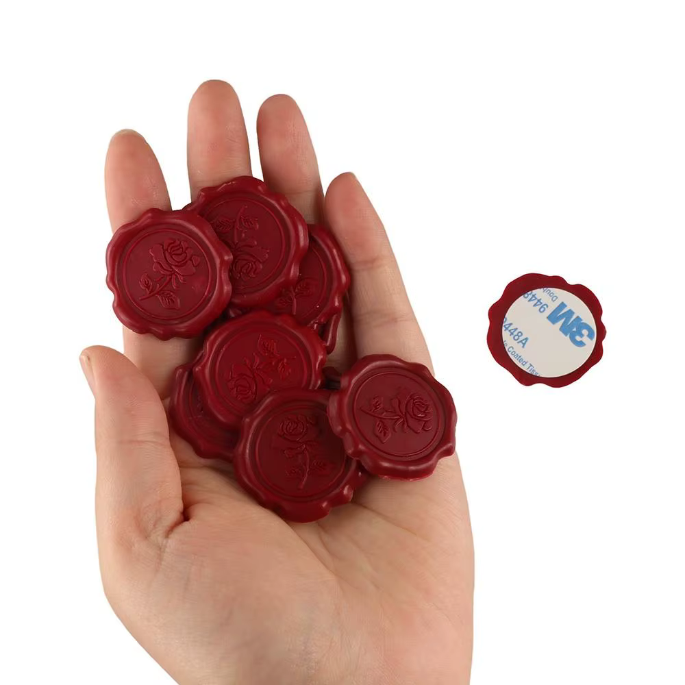 10 autocollants de sceau de cire personnalisés, exquis, pour invitations de mariage DIY, autocollants adhésifs vintage pour enveloppes