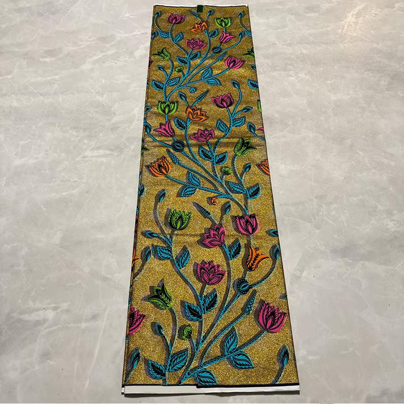 Grand Gold Wax 100% Coton Doux Batik 2025 Tissu Wax Africain Véritable de Haute Qualité Garantie Originale pour Femmes Nigérianes Pagne