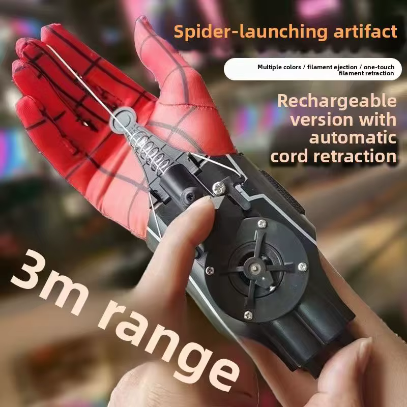 Gant Lanceur de Filets Web, Lanceur Automatique à Ventouse, Gadget de Poignet Rechargeable par USB, Accessoire de Cosplay, Cadeau pour Enfants