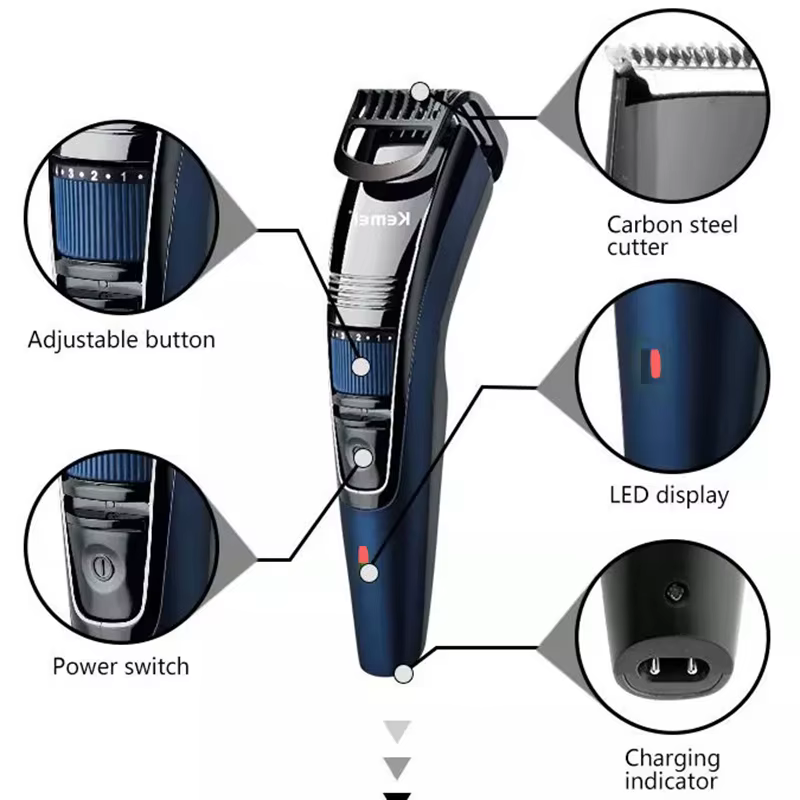 Tondeuse à barbe et cheveux réglable Kemei 0