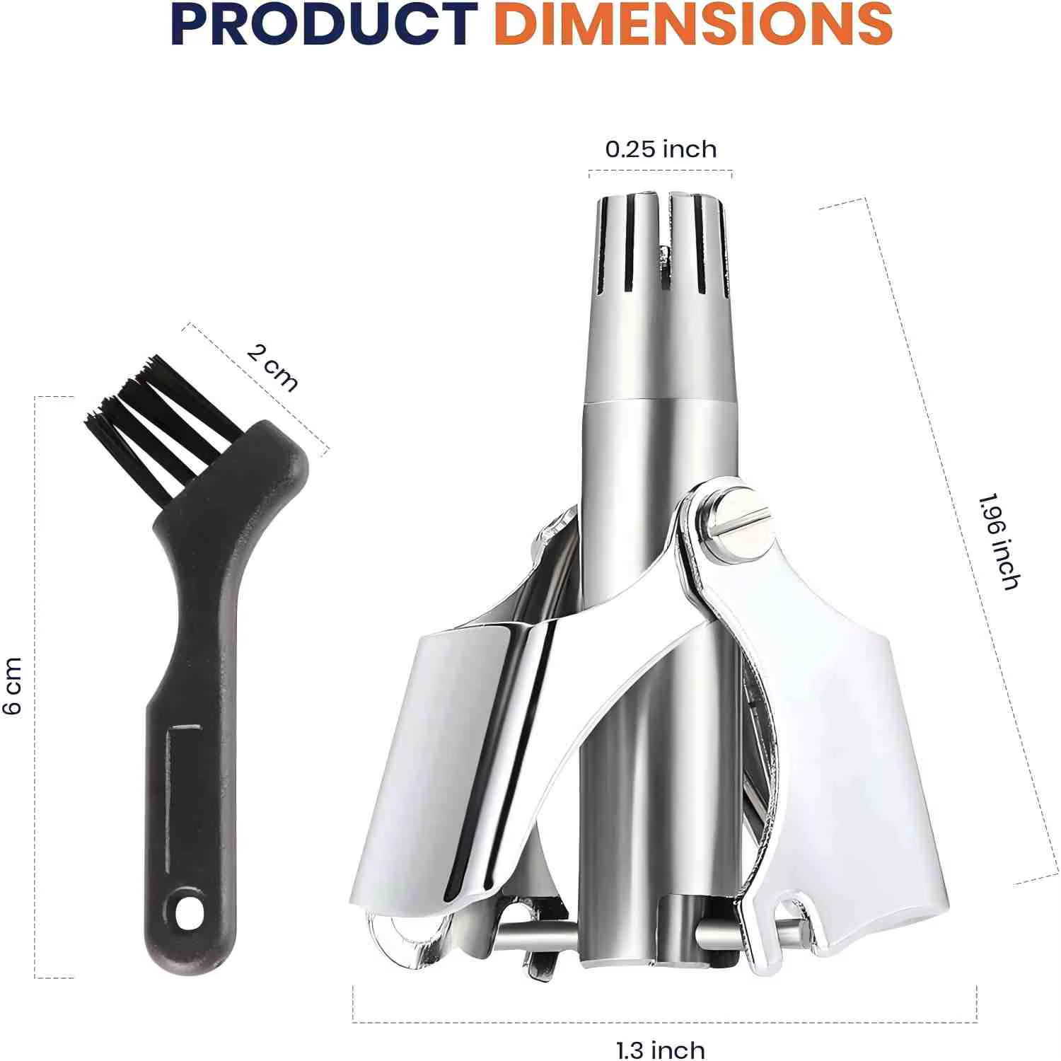 LISI Tondeuse à poils de nez manuelle pour hommes et femmes 360 °