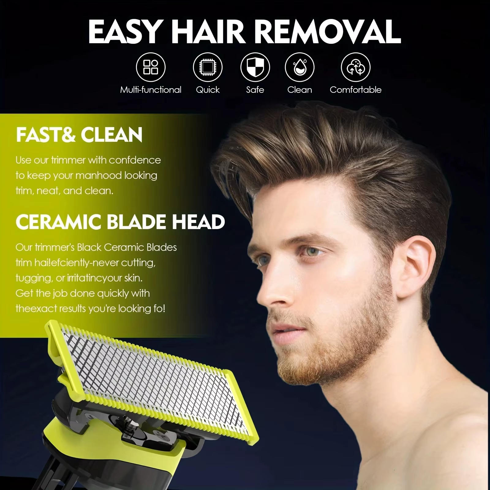 Lame de rechange pour rasoir électrique OneBlade & One Blade QP2520 QP2530 QP2620 QP2630 QP6510 QP6520