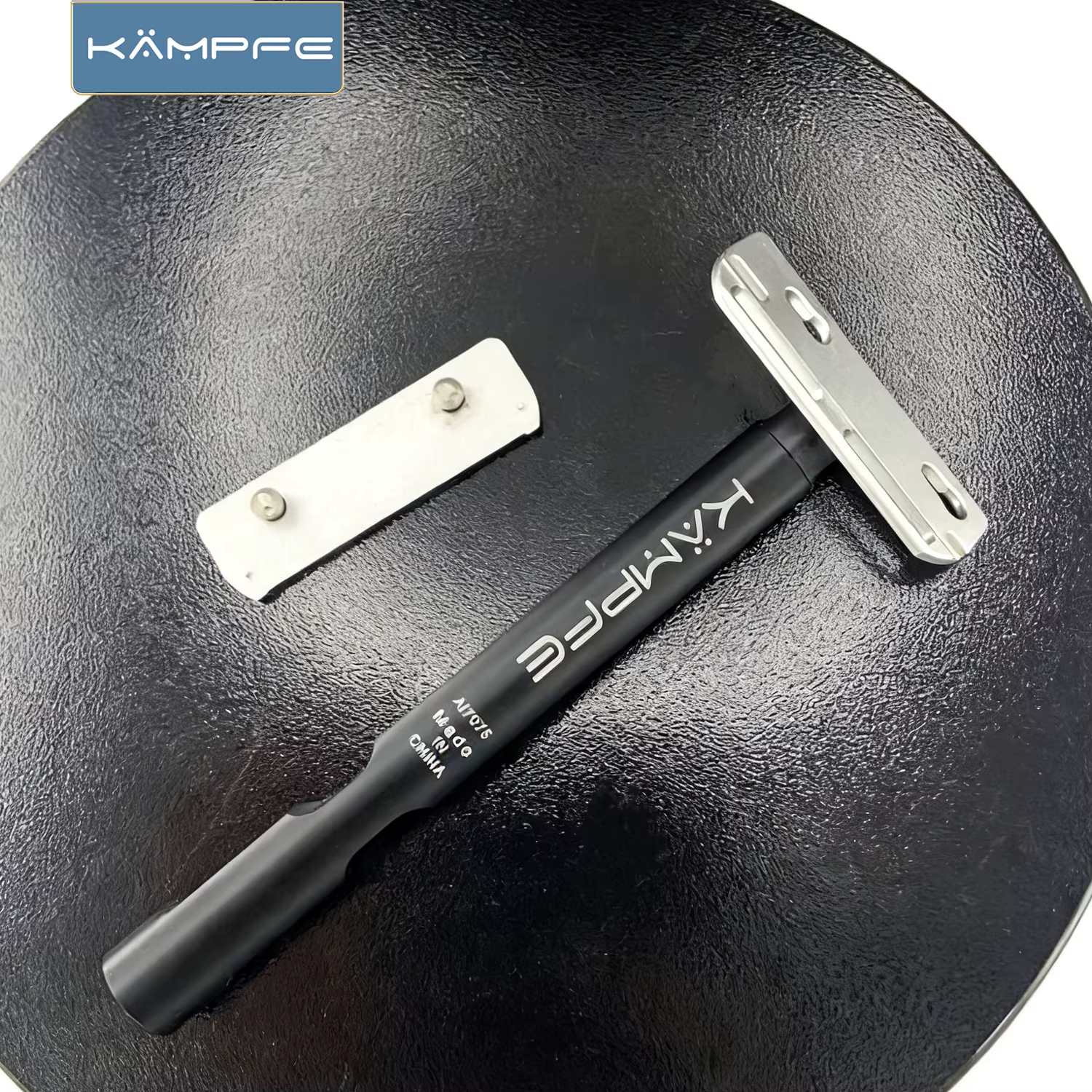 Rasoir de sécurité manuel KAMPFE CNC à lame simple en aluminium