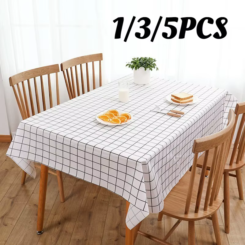 Nappe jetable à carreaux, résistante à l'huile et à la saleté, pour cuisine, fête à domicile, salle à manger, célébration de vacances, 1/3/5 pièces