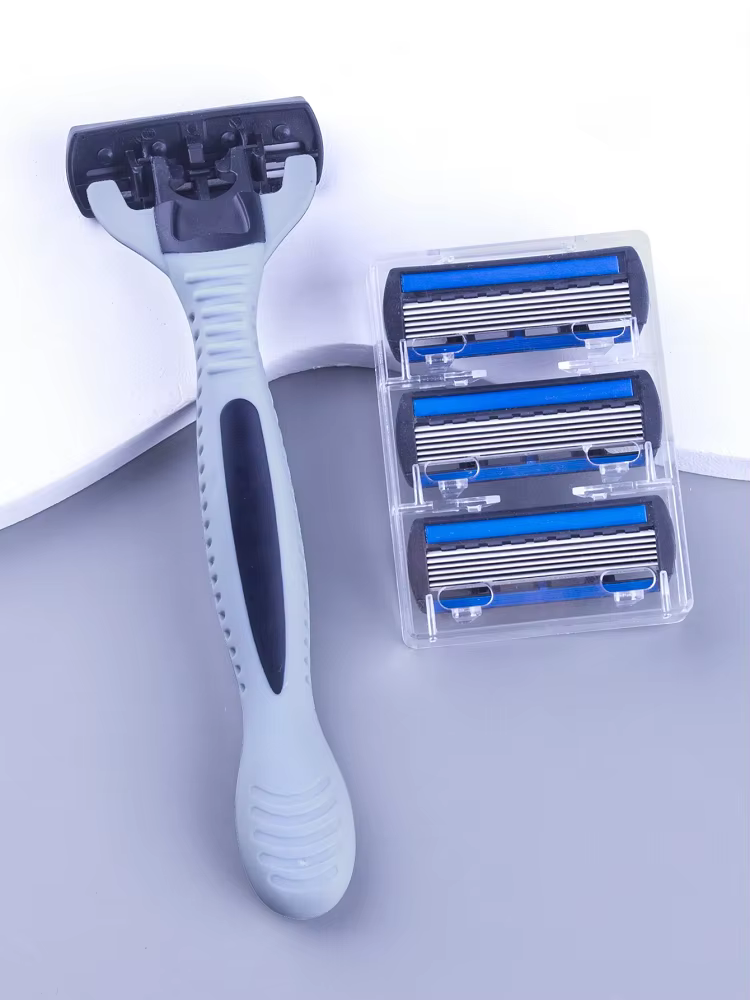 Kit de rasoir manuel pour homme à 1 manche et 18 lames