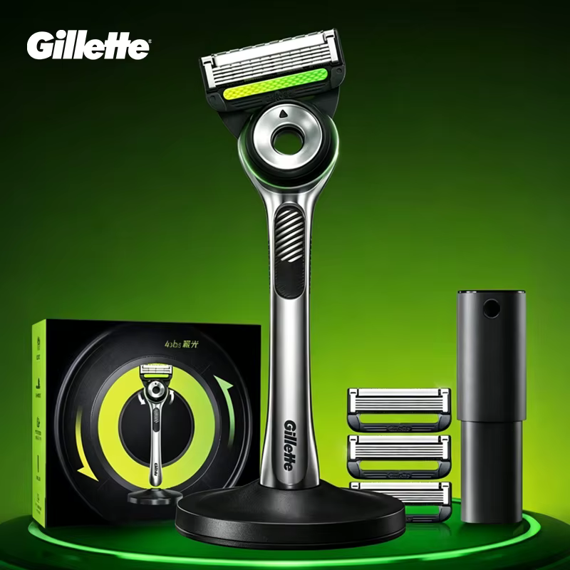 Rasoir Gillette Labs pour hommes, rasoir à 5 lames nano, tondeuse de précision arrière, 1 manche, 4 lames, 1 boîte