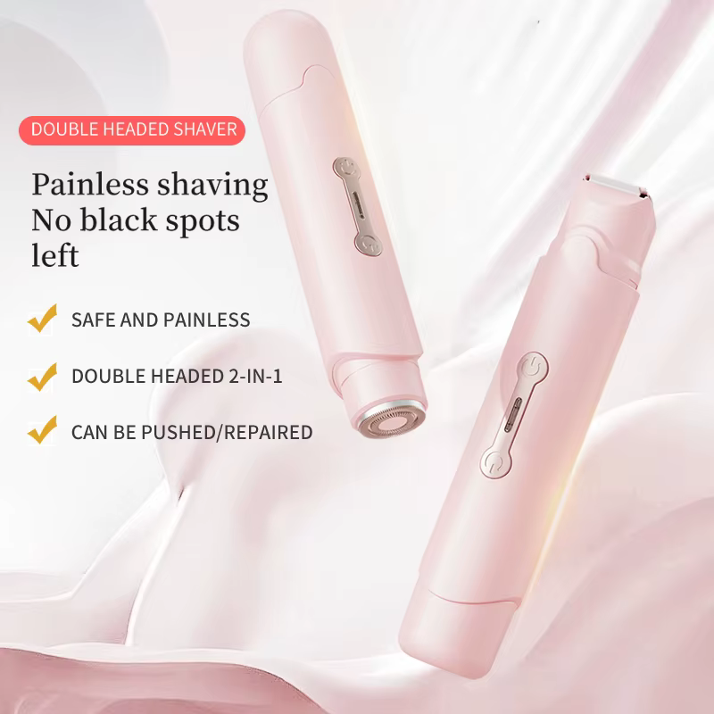 Épilateur électrique double tête rechargeable pour femme