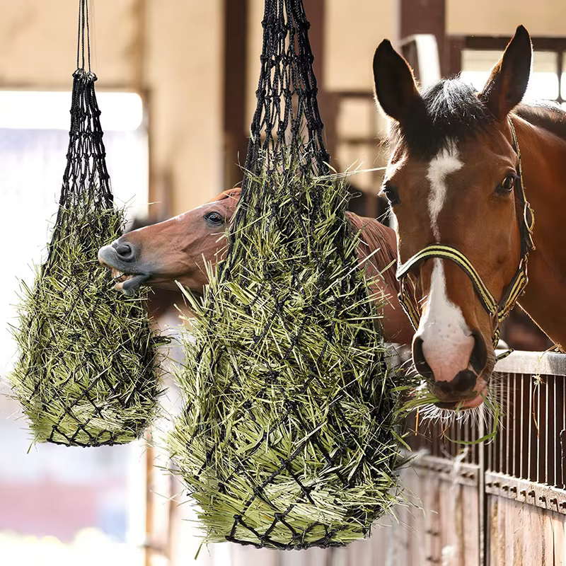 Filet à Haylage Durable, produits de soins pour chevaux, petit filet à foin troué, équipement pour foin, alimentation lente, sacs pour chevaux