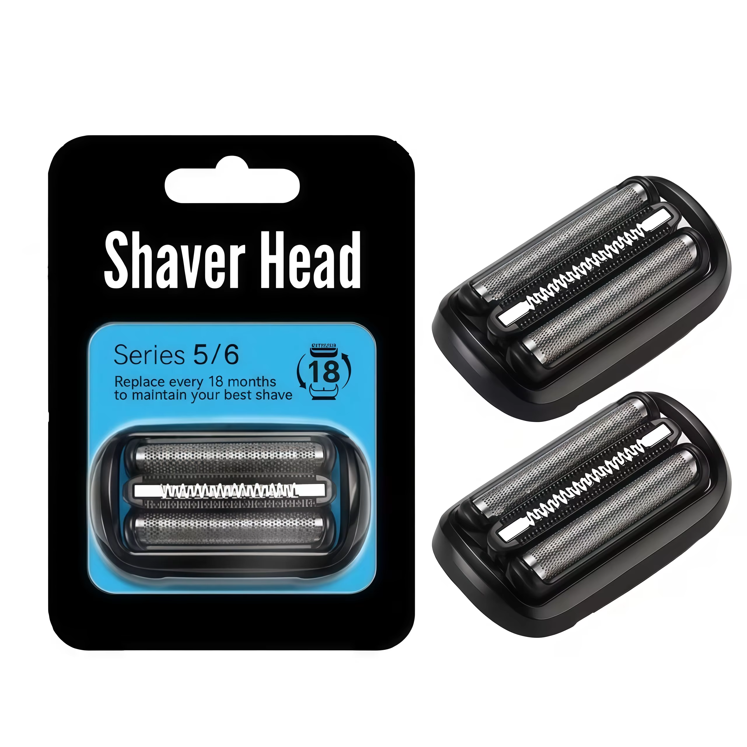 Tête de rechange série 53B 5/6 compatible avec rasoir électrique Braun 5018s