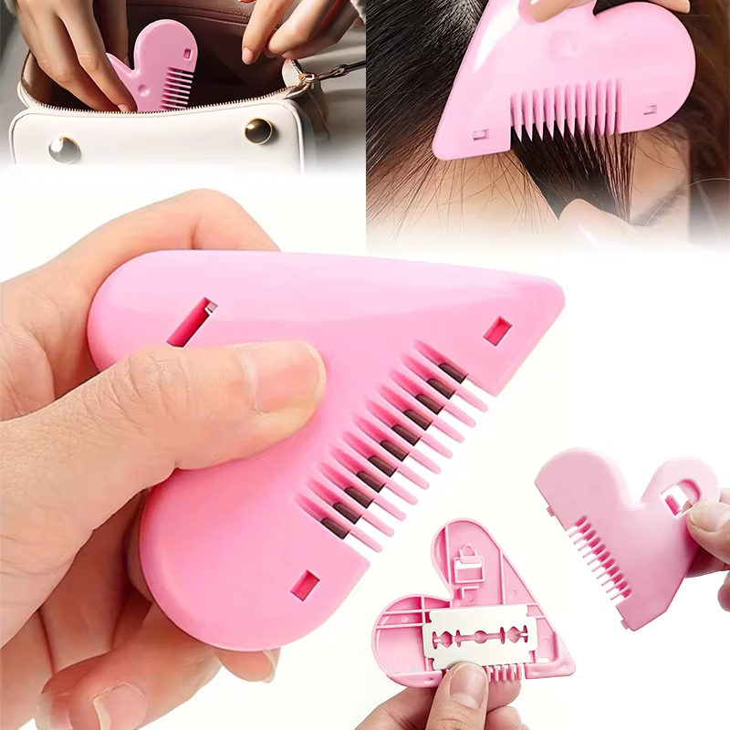 Nouvelle tondeuse à poils pubiens rose portable pour femmes - Outil de façonnage discret et privé avec lame à peigne