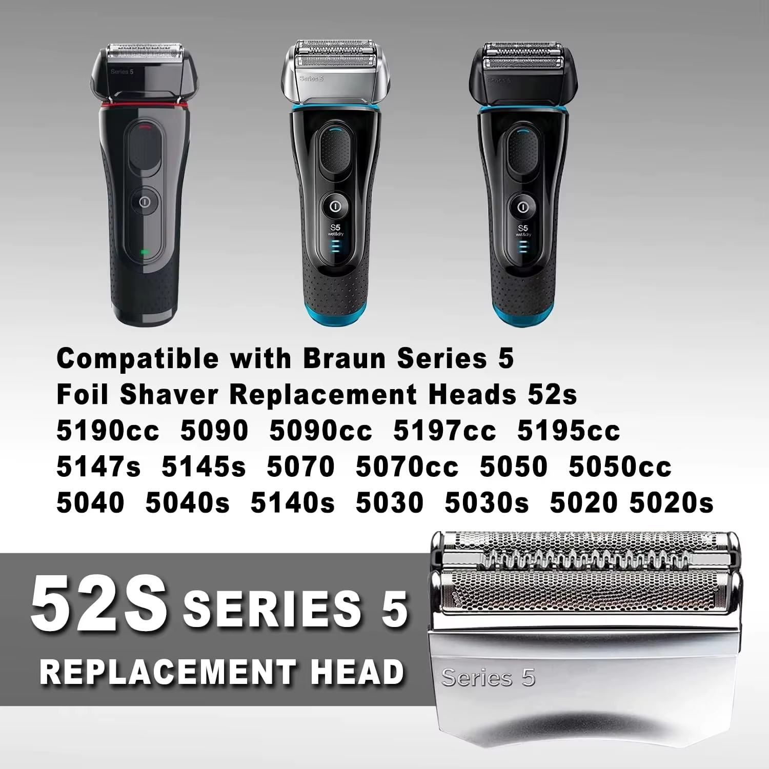 Tête de rasoir 52S pour rasoirs 5190cc