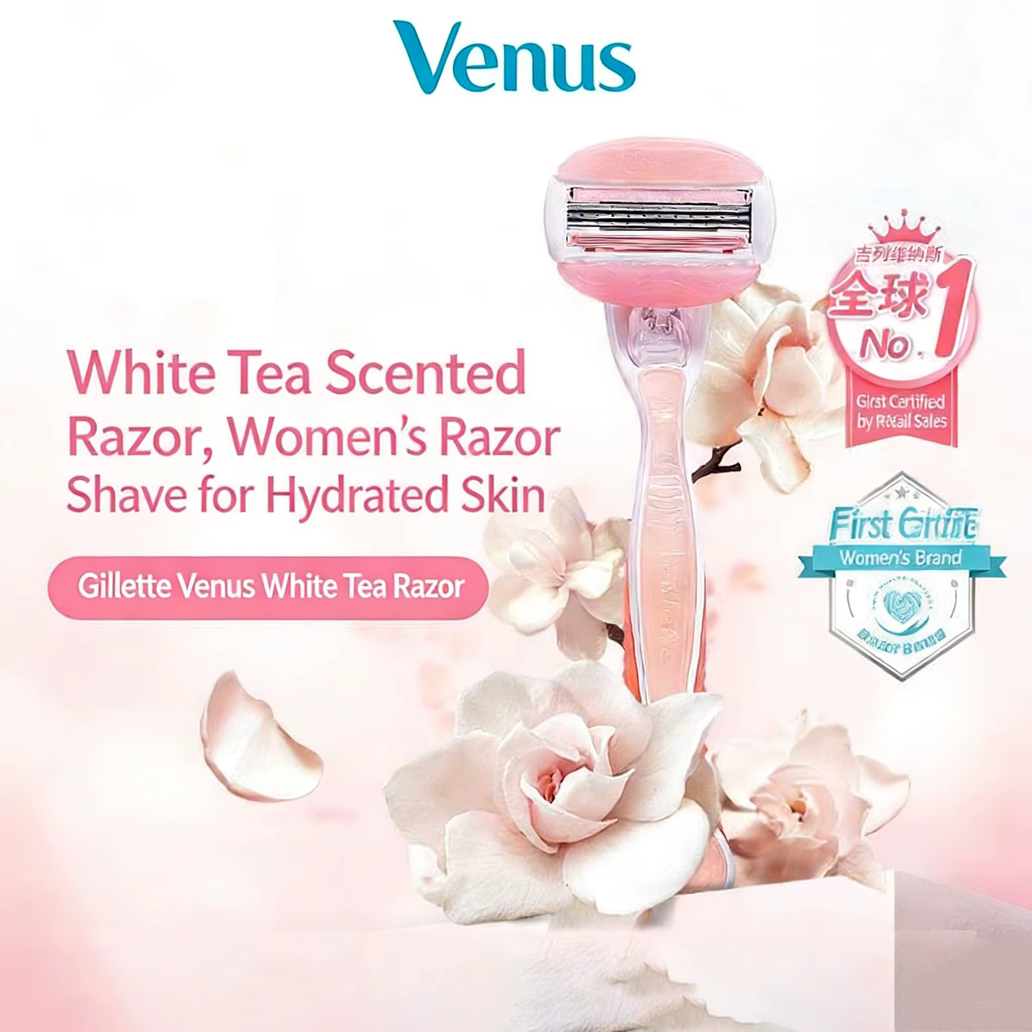 Rasoir pour femmes Gillette Venus ComfortGlide au thé blanc