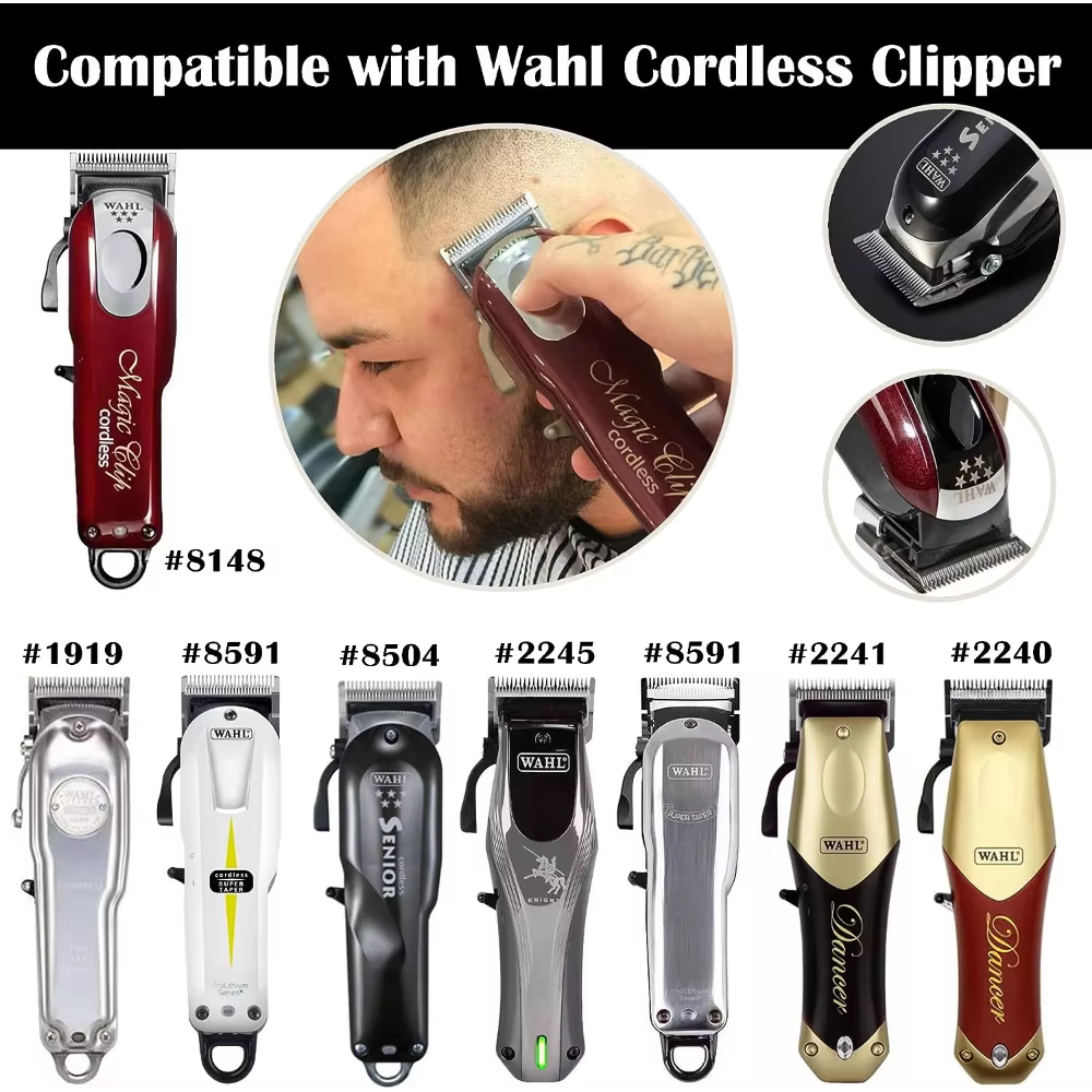 Lames de pièces de tondeuse à cheveux réglables à 2 trous de précision compatibles
