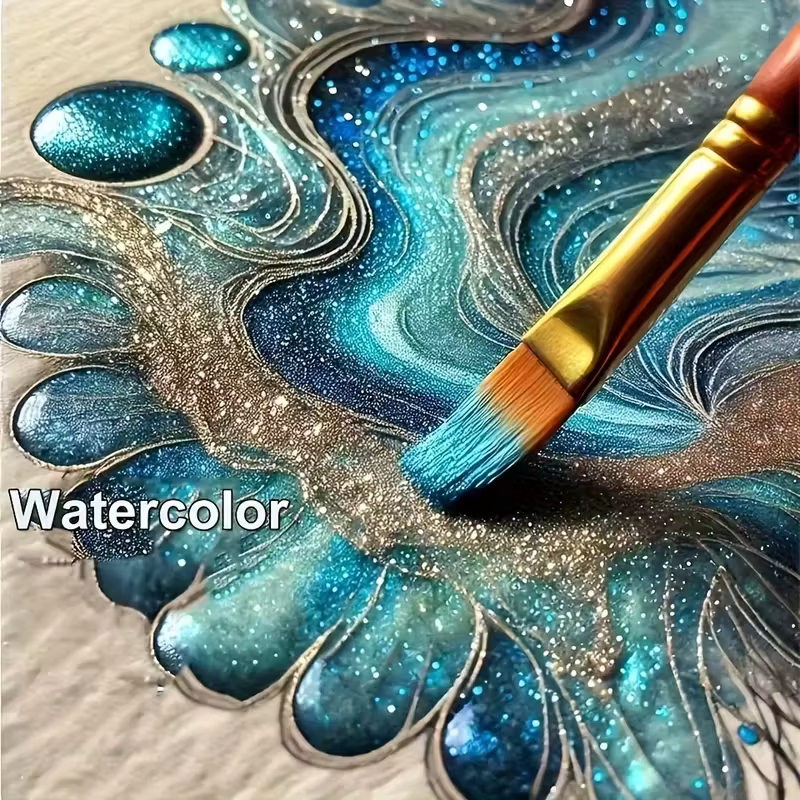 Ensemble de peinture aquarelle métallique, Portable, léger, pigment hautement solide, nuances étoilées, idéal pour les artistes, cadeau de vacances parfait
