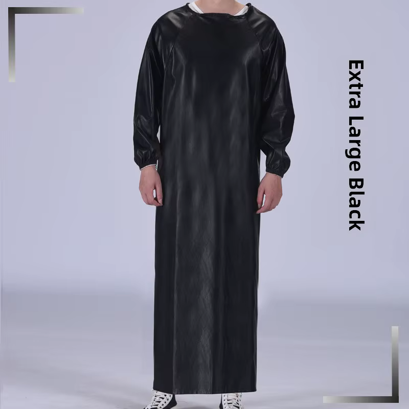 Tablier imperméable en polaire épaisse grande taille, à manches longues, résistant à l'huile, en coton et polyester, pour le travail