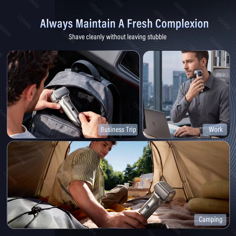 Nouveau rasoir électrique portable pour hommes, tondeuse à barbe mini, rasoir oscillant étanche, cadeau de voyage d'affaires, machine à raser pour hommes