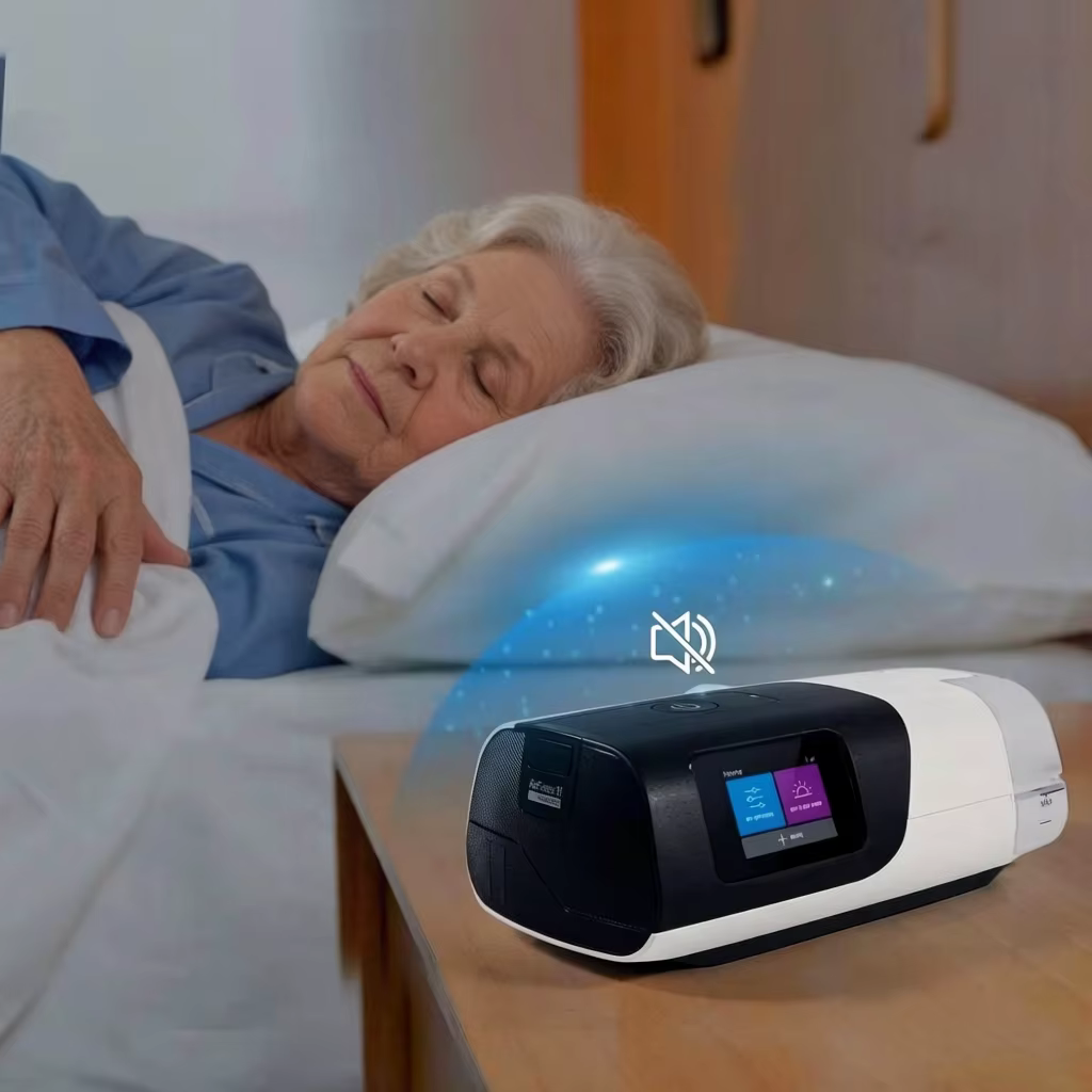 Adaptateur de chambre à eau pour ventilateurs ResMed AirSense 11 et AirCurve 11, un dispositif d'assistance respiratoire.