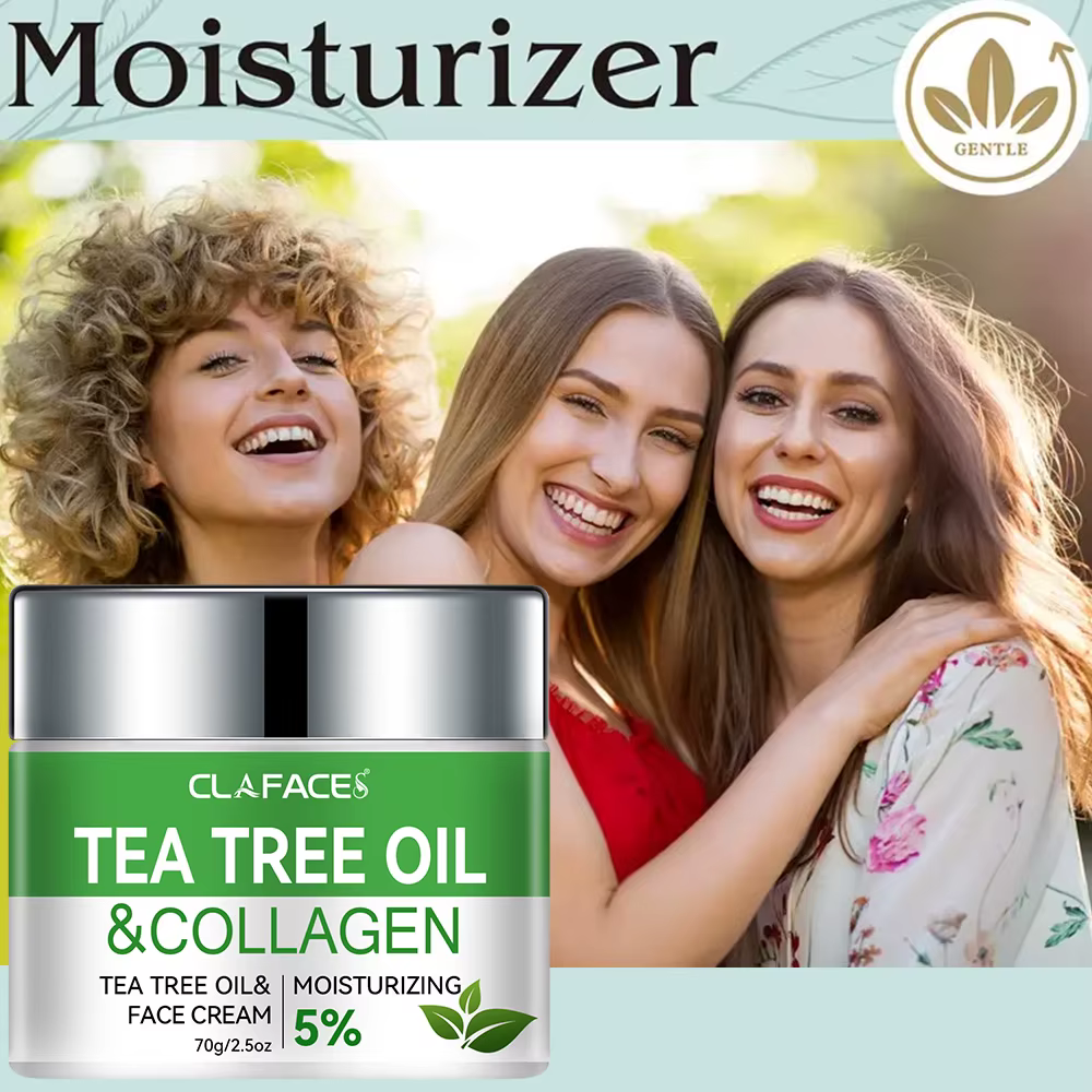 CLAFACES Crème pour le visage à l'huile d'arbre à thé Anti-âge et élimination des taches de rousseur