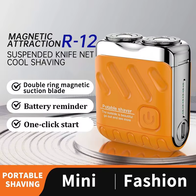 Kit de rasage électrique rechargeable par USB pour hommes - Appareil compact pour l'épilation à domicile
