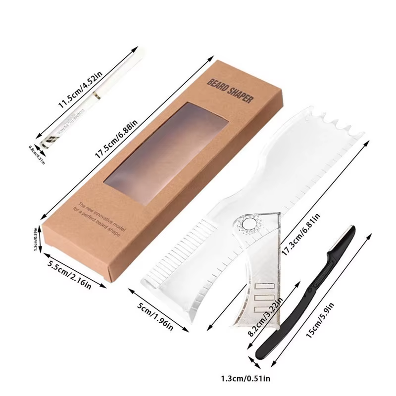 Kit de modelage de barbe – Outil complet de mise en forme et de coiffage – Shaper réglable