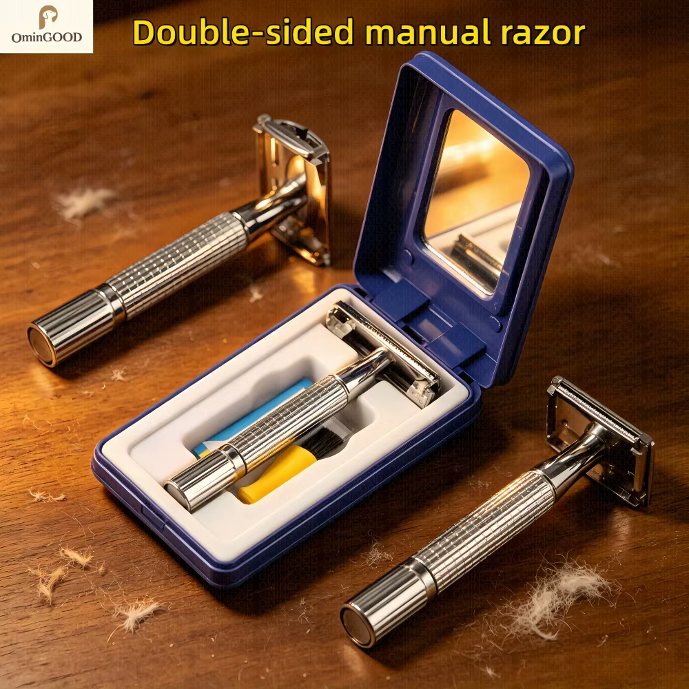 Rasoir de barbier pliant en acier inoxydable pour hommes
