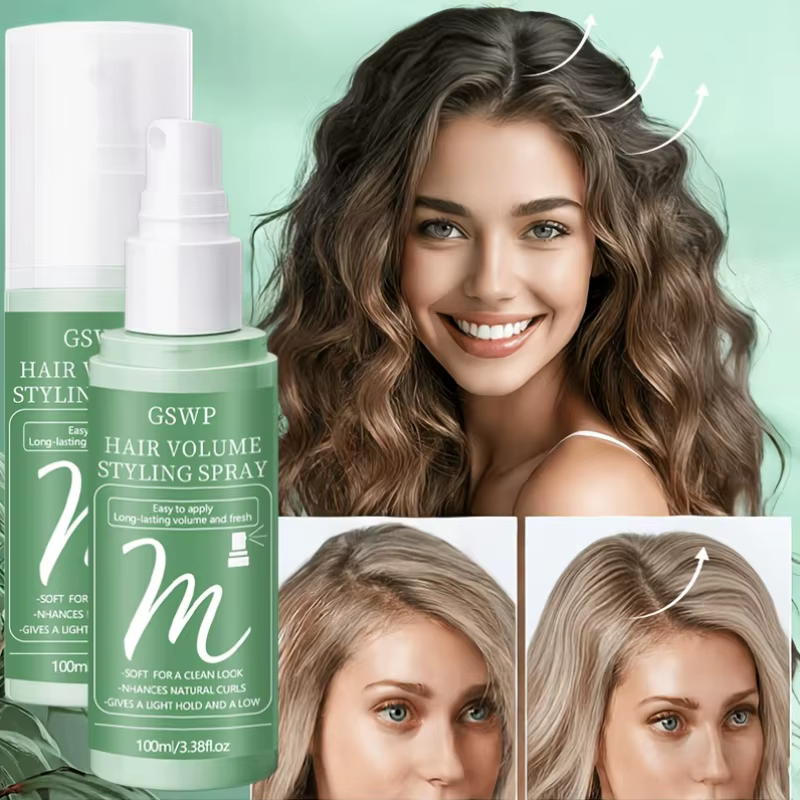 Spray volumisant pour cheveux GSWP : ajoute du volume, contrôle l'huile, laisse les cheveux frais et offre une tenue longue durée. 100/200 ml