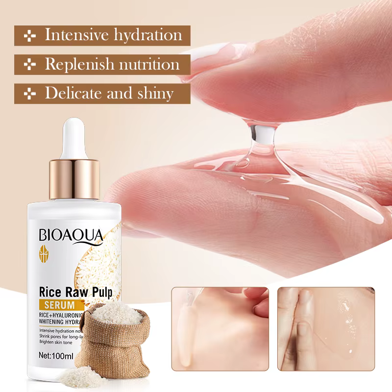 BIOAQUA – sérum pour le visage au riz blanc, hydratant, Anti-rides, Anti-âge, blanchiment, Essence pour le visage, soins pour la peau