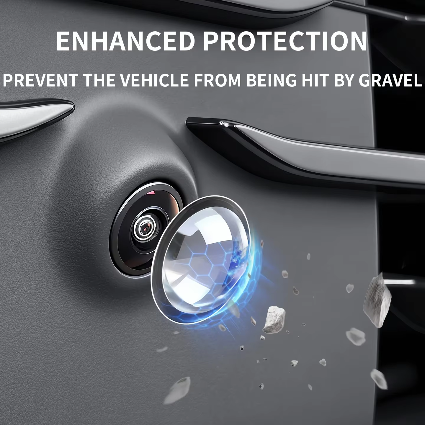 Système d'imagerie panoramique à 360 degrés pour voiture, couverture de protection pour caméra avant et arrière, en film transparent haute définition, peut être utilisé