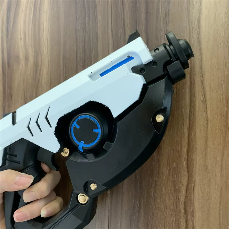 Jeu OW Tracer Revolvers arme pistolet 1:1 Cosplay sécurité PU cadeau jouet extérieur soldat en caoutchouc 76 D. va pas de tir