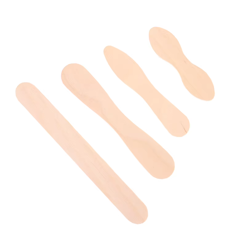 Ensemble de spatules en bois pour épilation du corps