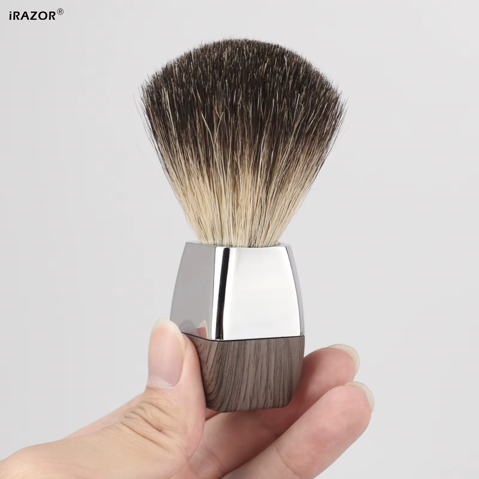 IRAZOR Kit de rasage humide professionnel pour hommes Mach 3 rasoir blaireau brosse à cheveux support