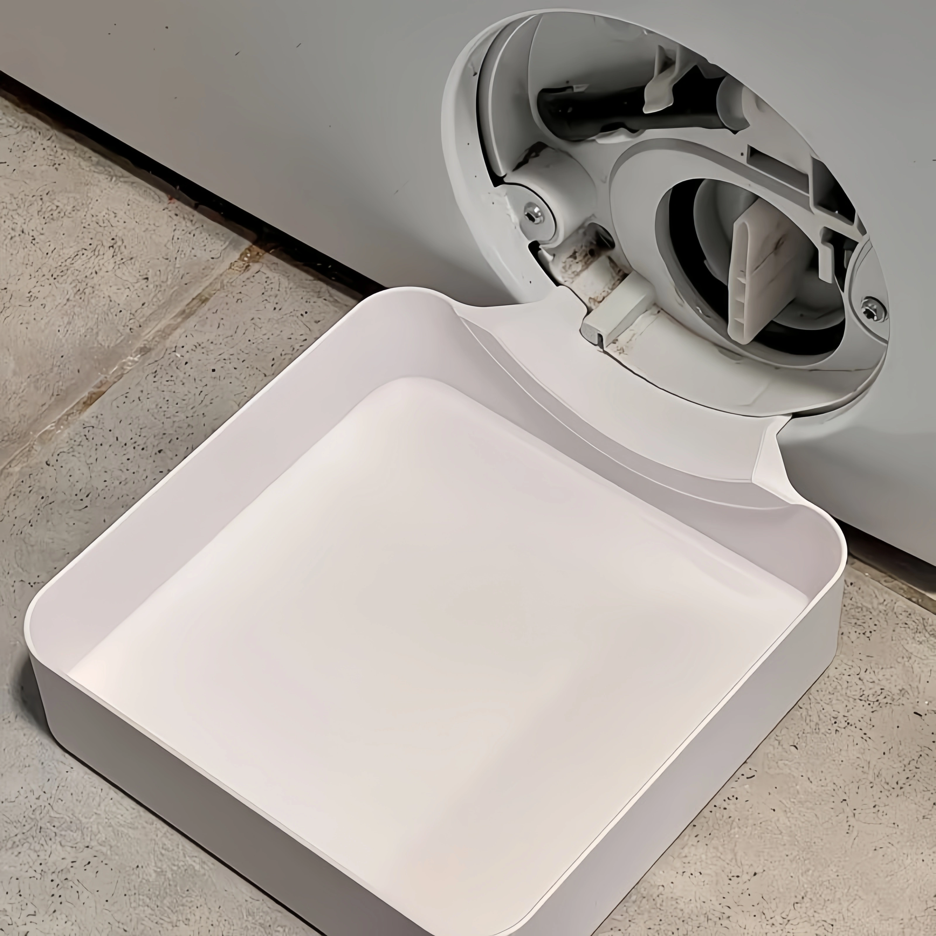 Bac de récupération des eaux de lavage pour machine à laver, sans débordement, avec filtre anti-peluches et bac de récupération des objets étrangers, boîte de collecte des eaux pour buanderie
