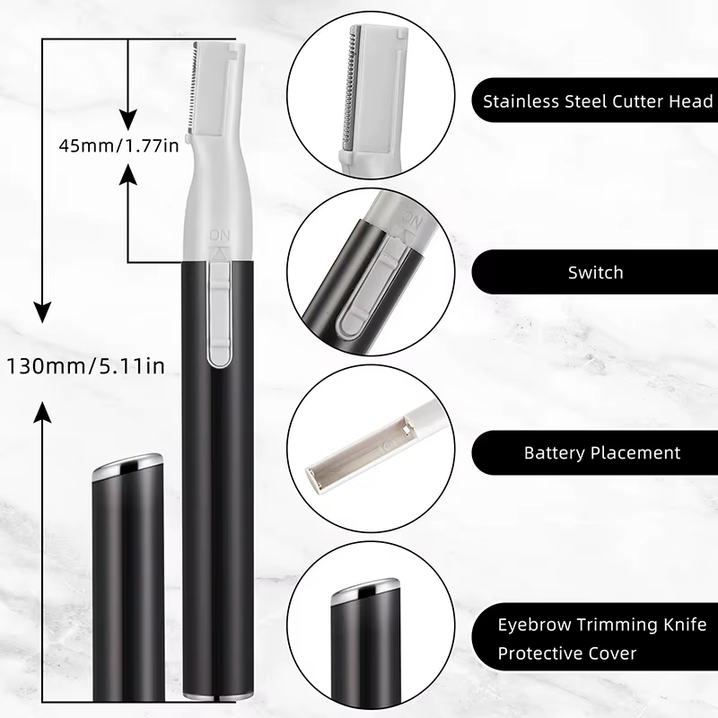 Mini rasoir électrique pour sourcils et épilateur pour le visage