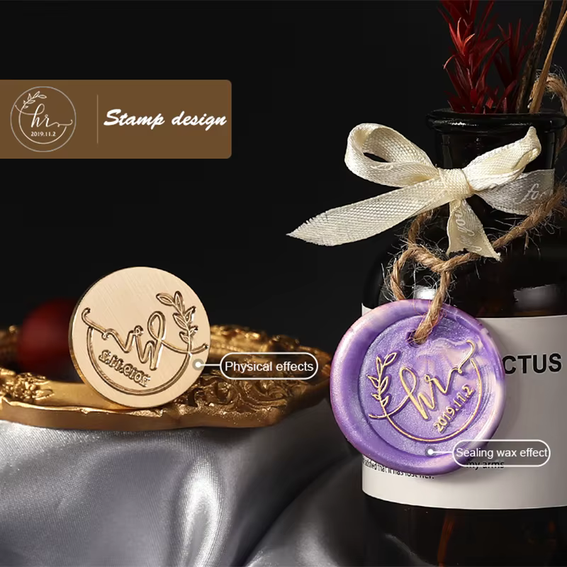 Sceau de cire personnalisable avec logo pour enveloppes, sceaux personnalisés DIY pour mariages, fêtes, invitations d'anniversaire, cadeaux et décorations