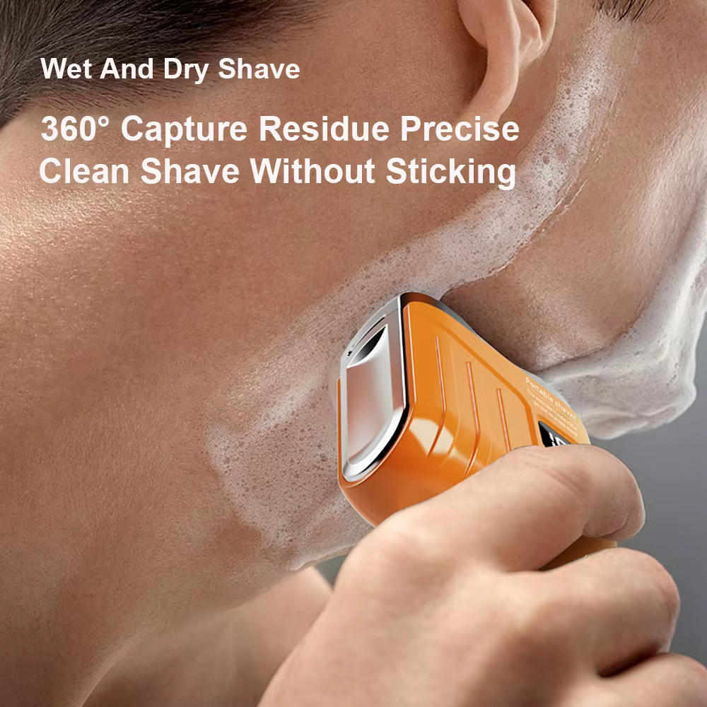 Rasoir électrique hommes tondeuse à barbe utilisation sèche et humide double lames rasoir USB Rechargeable Mini Portable visage barbe rasoir pour voyage à la maison