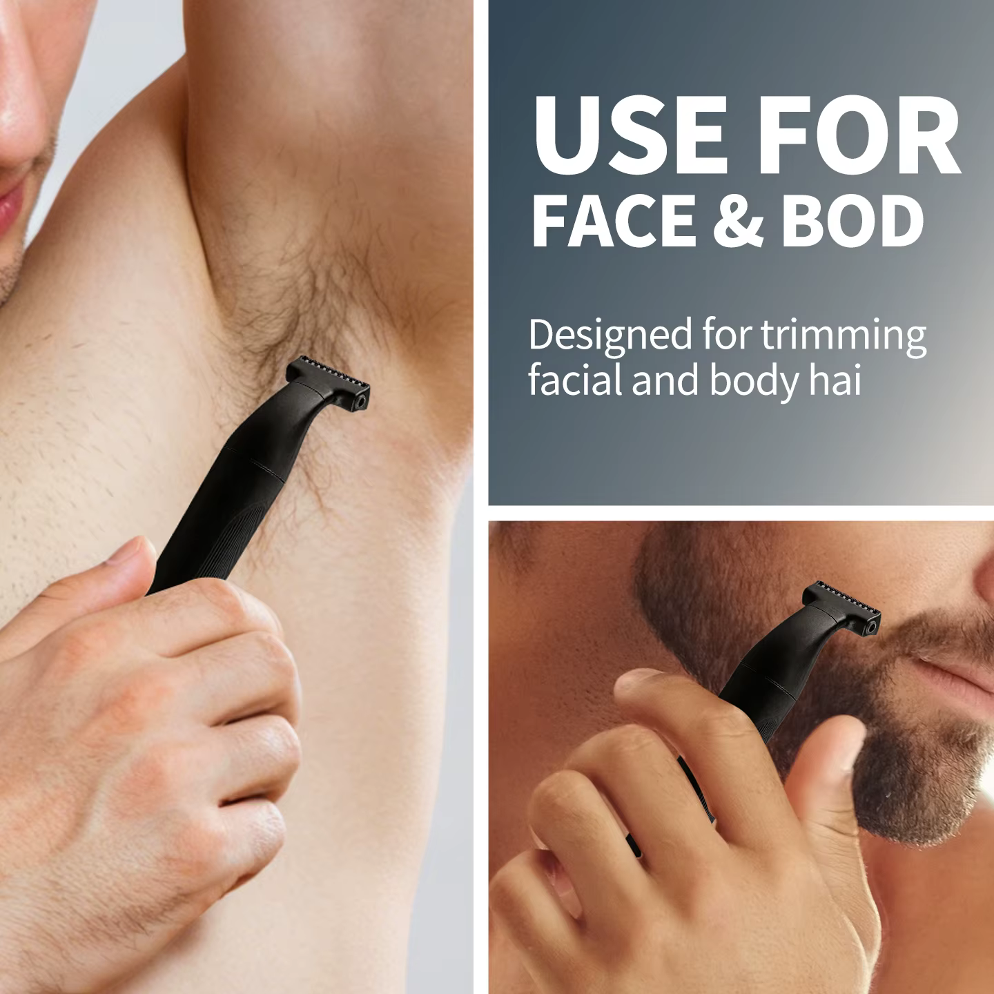 Ensemble de rasage électrique - Unisexe - Tondeuse à double usage USB, appareil d'épilation indolore, adapté aux aisselles, aux jambes, aux bras, aux barbes