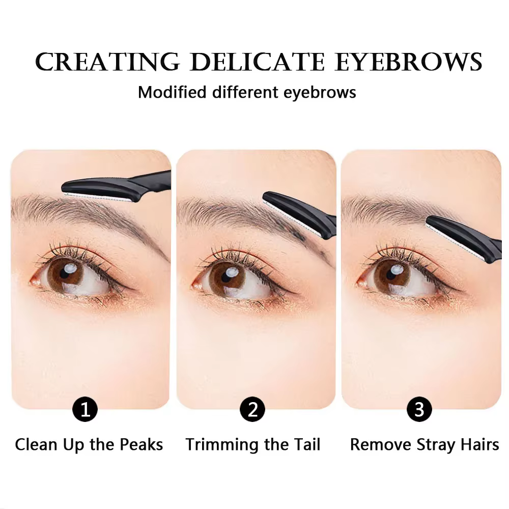 Épilation épilation Cutter tondeuse couteaux lames de rasoir outils de maquillage sourcil Portable visage rasoir épilateur sourcils