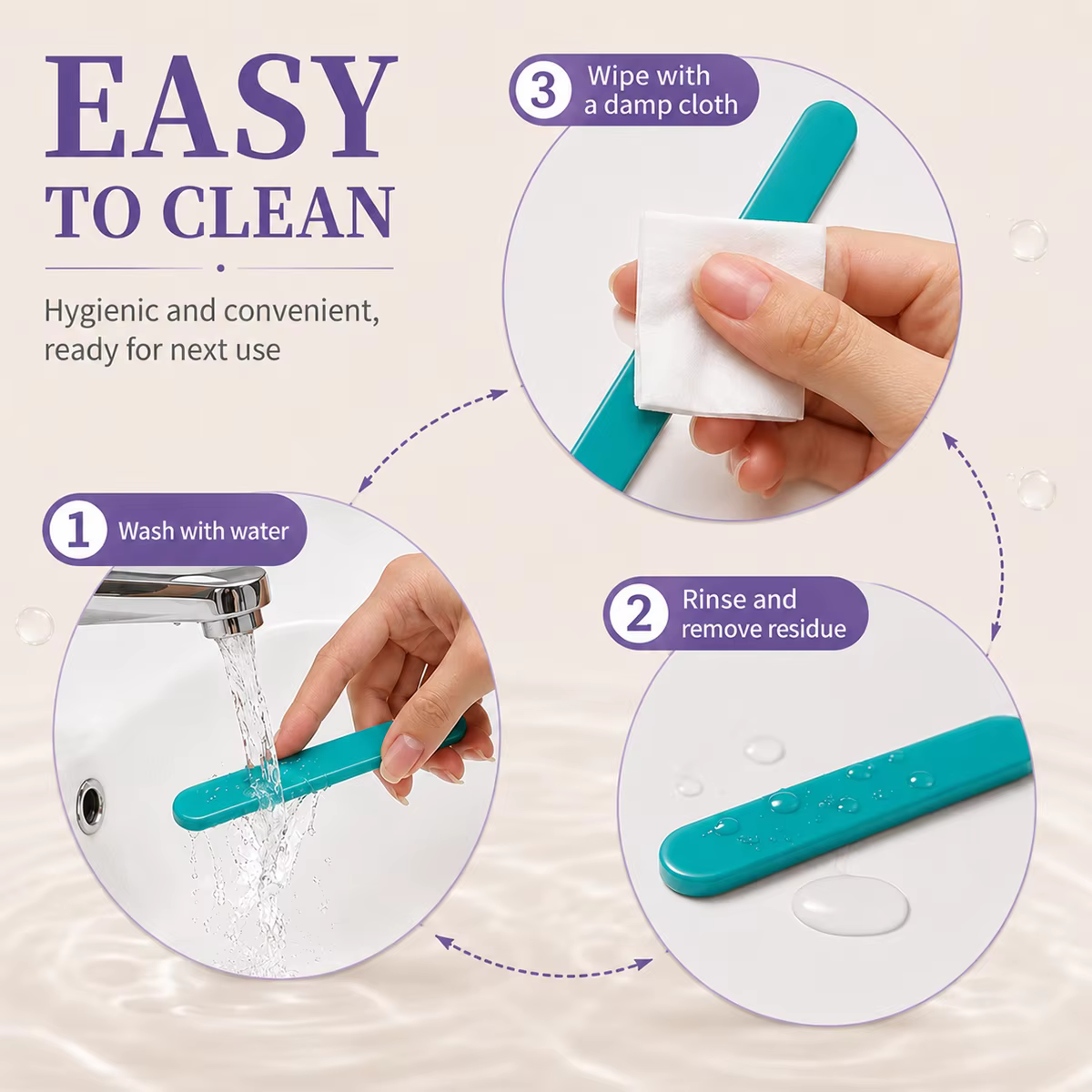ROSEPIL 10 bâtonnets multifonctionnels en plastique pour le chauffage et l'application de cire, outils de rasage et de dépoussiérage pour l'épilation