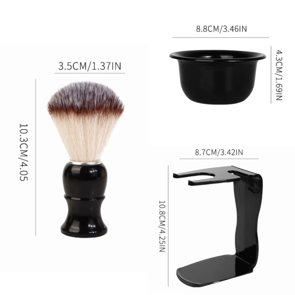 Ensemble de 3 brosses à raser professionnelles