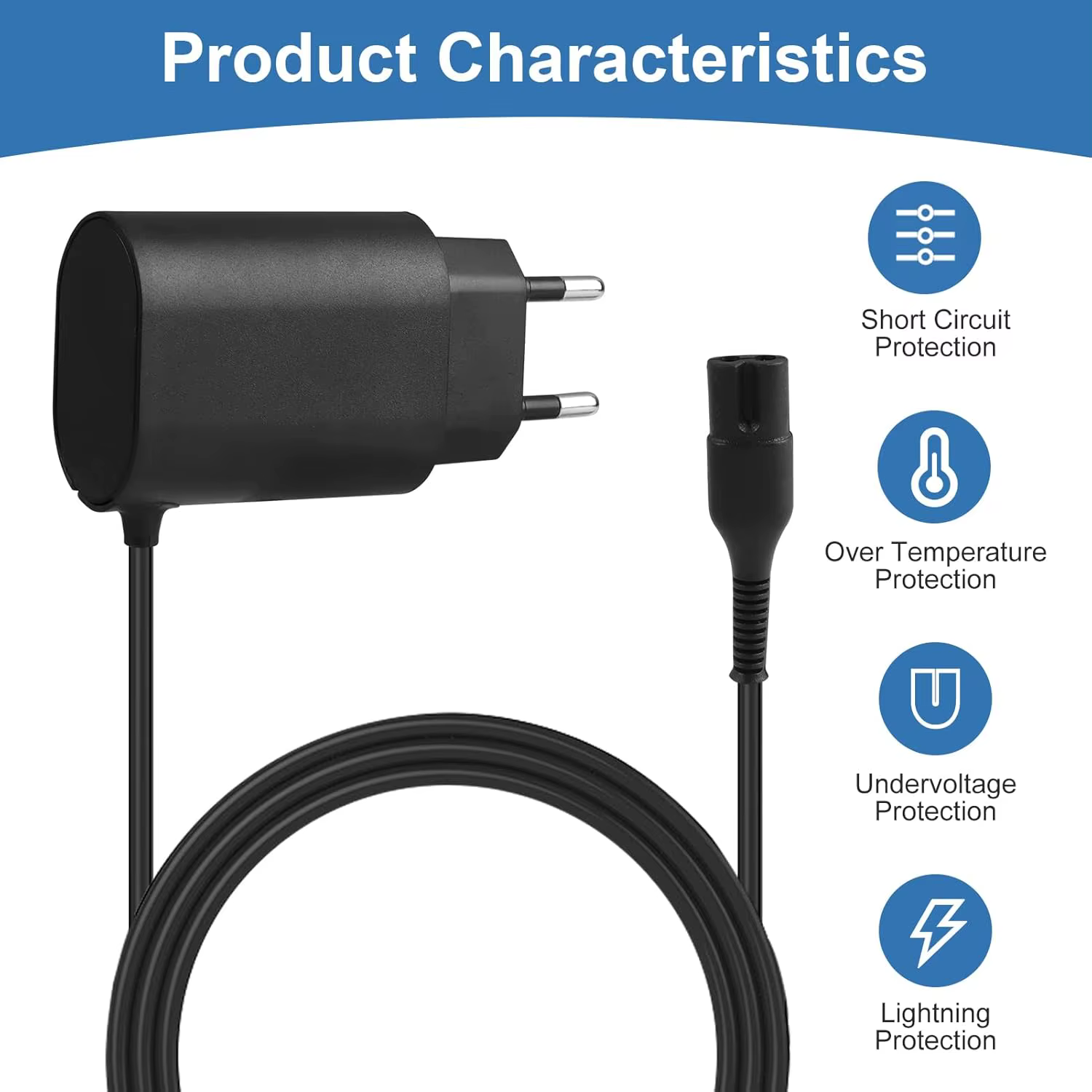 Brangdy 12V chargeur de rasoir adapté pour Braun série 7 9 3 5 1 XT5