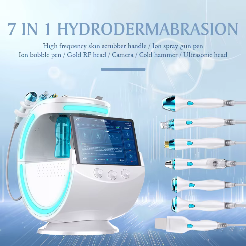 Appareil de soin du visage intelligent Hydrofacial 7 en 1 professionnel portable