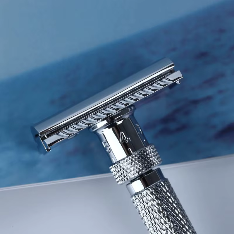 Yaqi – rasoir de sécurité réglable en couleur chromée, coupe finale