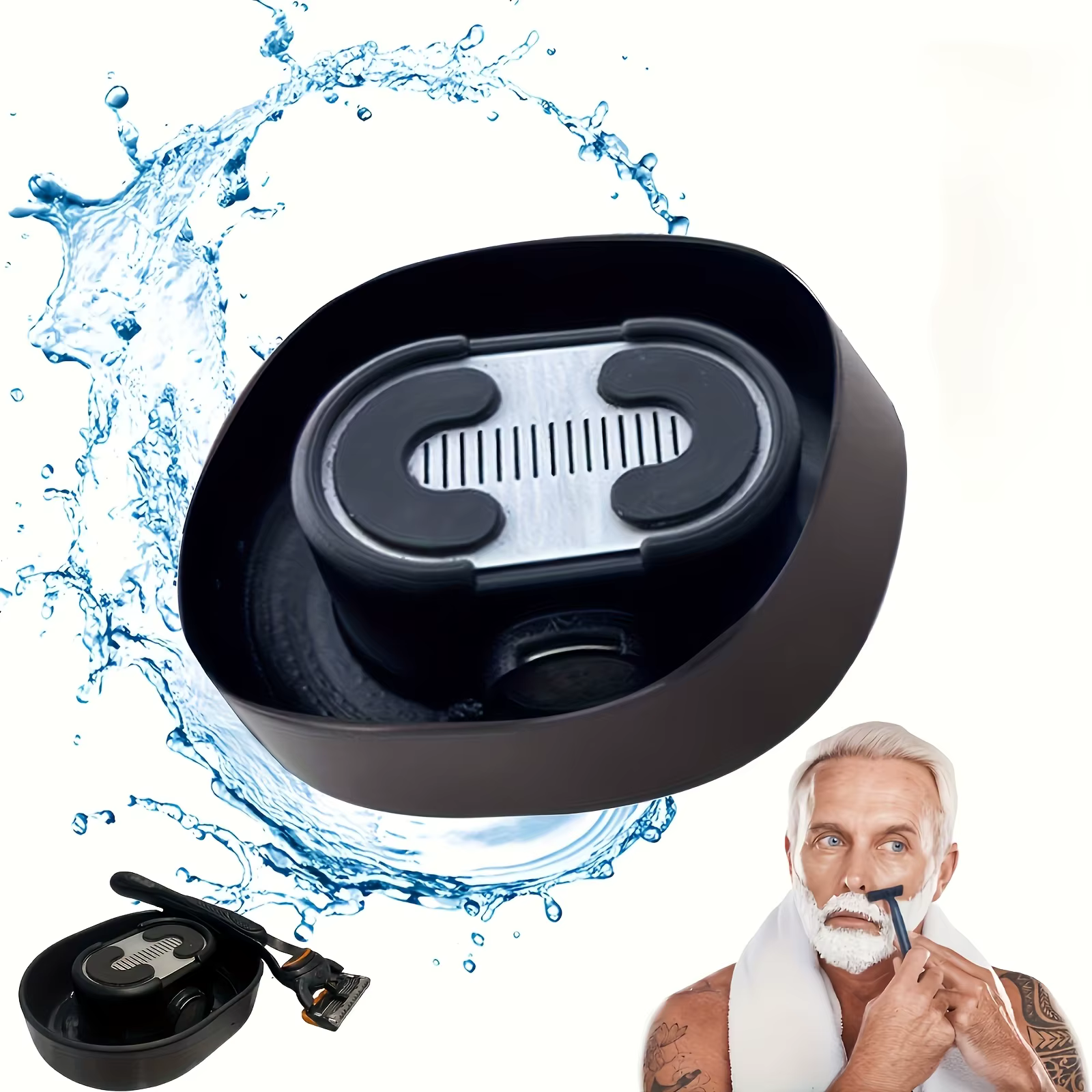 Solution de nettoyage rapide pour rasoirs portables pour hommes