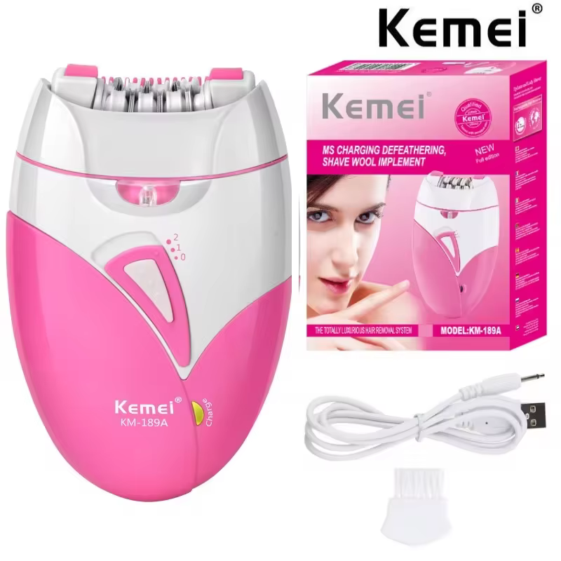 Kemei 189A femmes épilateur indolore Rechargeable corps épilation Machine électrique rasage partie privée Bikini