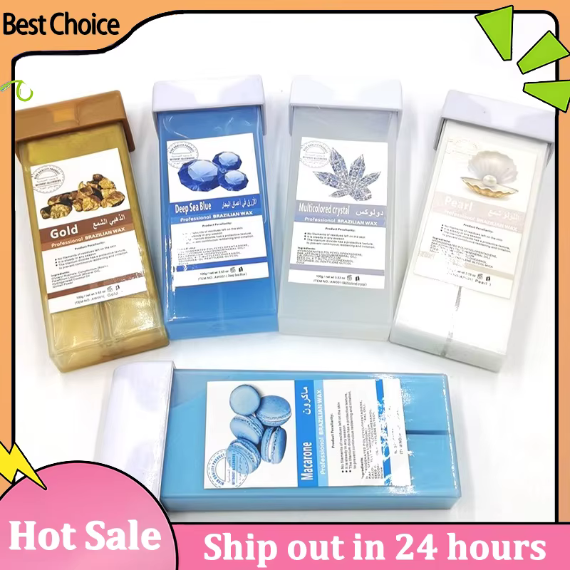 【Nouveau! Chaud 】 Kit de cire à rouleau avec chauffage-cartouches d'épilation unisexe ensemble chauffant de crème dépilatoire chaude pour le corps et le visage