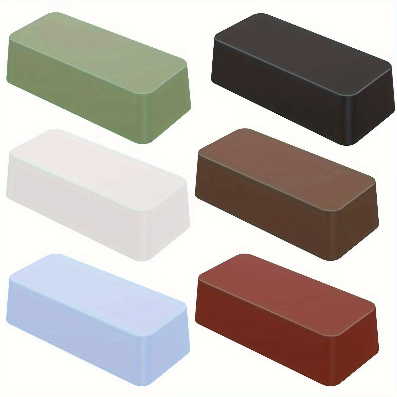Kit de 6 pâtes à polir métalliques pour bijoux, argent, or, laiton – Grains grossiers à fins pour une finition ultra-brillante