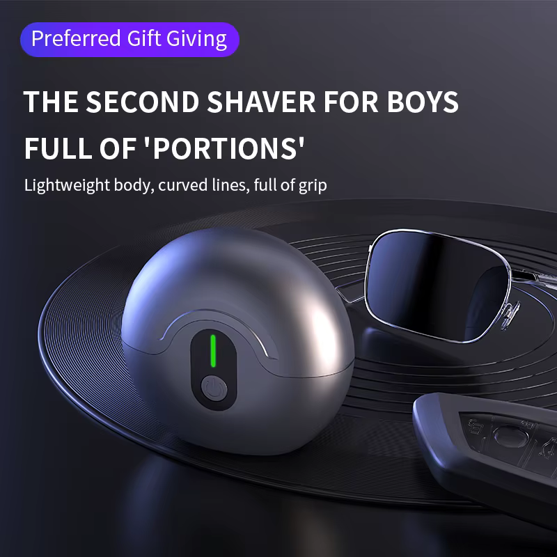 Soucoupe volante Design rasoir électrique pour hommes rond ovni Portable Double flottant lame magnétique tête