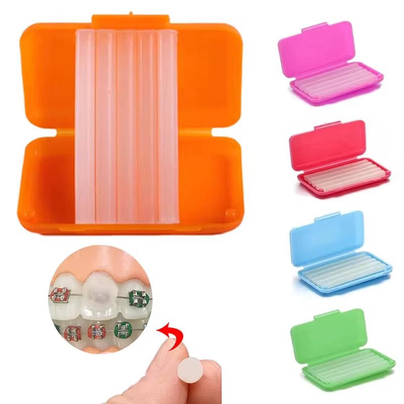 5 pièces/boîte cire orthodontique dentaire saveur de fruits cire orthodontique pour l'abrasion orale Reiieffrom gomme Irritation produits de soins bucco-dentaires